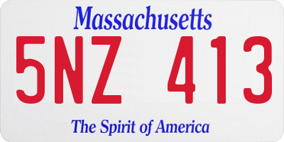 MA license plate 5NZ413