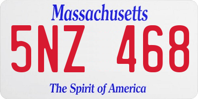 MA license plate 5NZ468