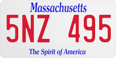 MA license plate 5NZ495