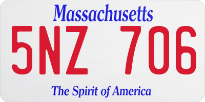 MA license plate 5NZ706
