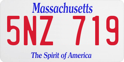 MA license plate 5NZ719