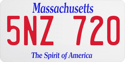 MA license plate 5NZ720