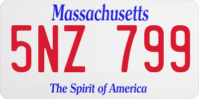 MA license plate 5NZ799