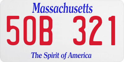 MA license plate 5OB321