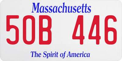 MA license plate 5OB446