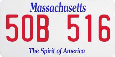MA license plate 5OB516