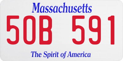 MA license plate 5OB591