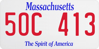 MA license plate 5OC413