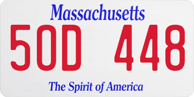 MA license plate 5OD448