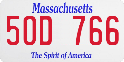 MA license plate 5OD766