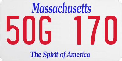 MA license plate 5OG170