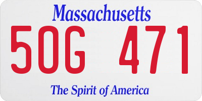 MA license plate 5OG471