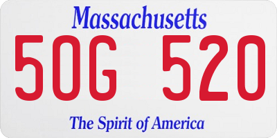 MA license plate 5OG520