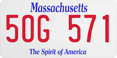MA license plate 5OG571