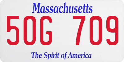MA license plate 5OG709