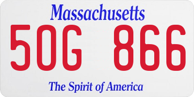 MA license plate 5OG866