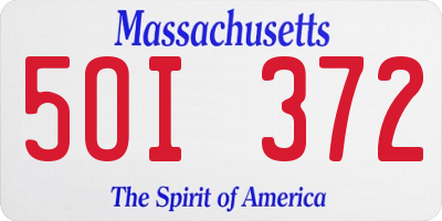 MA license plate 5OI372