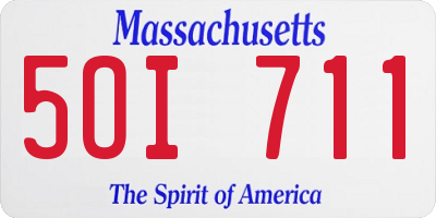 MA license plate 5OI711