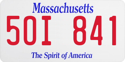 MA license plate 5OI841