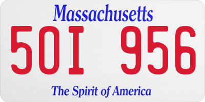 MA license plate 5OI956