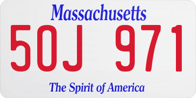 MA license plate 5OJ971