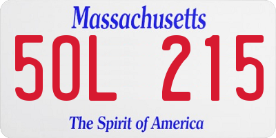MA license plate 5OL215