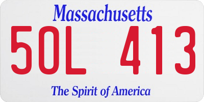 MA license plate 5OL413