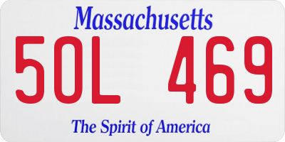 MA license plate 5OL469