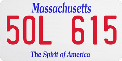 MA license plate 5OL615