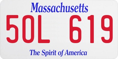 MA license plate 5OL619