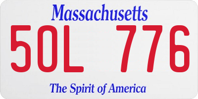 MA license plate 5OL776