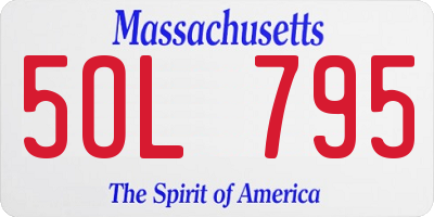 MA license plate 5OL795