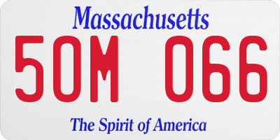 MA license plate 5OM066