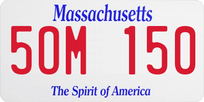 MA license plate 5OM150