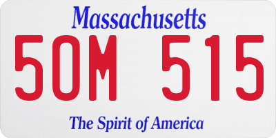 MA license plate 5OM515