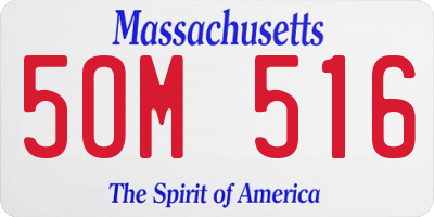 MA license plate 5OM516
