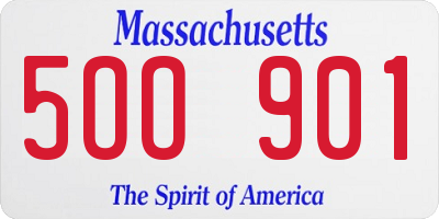 MA license plate 5OO901
