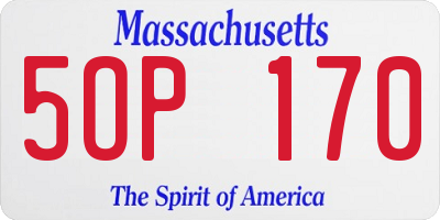 MA license plate 5OP170