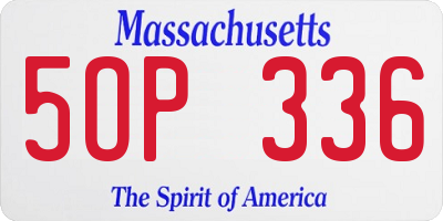MA license plate 5OP336