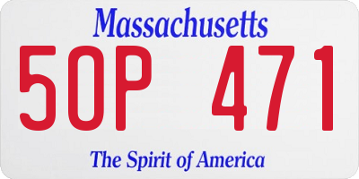 MA license plate 5OP471