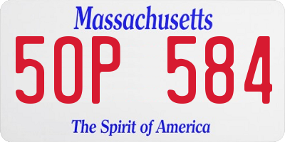 MA license plate 5OP584