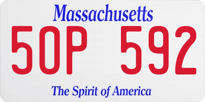 MA license plate 5OP592