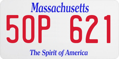 MA license plate 5OP621