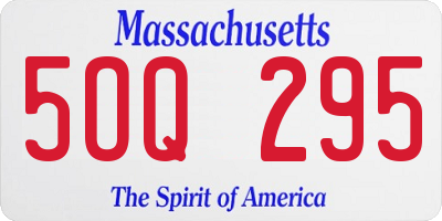 MA license plate 5OQ295