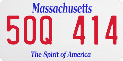 MA license plate 5OQ414