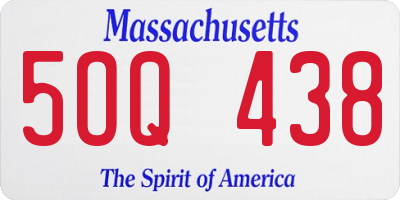 MA license plate 5OQ438