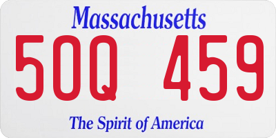 MA license plate 5OQ459