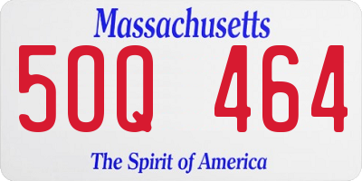 MA license plate 5OQ464