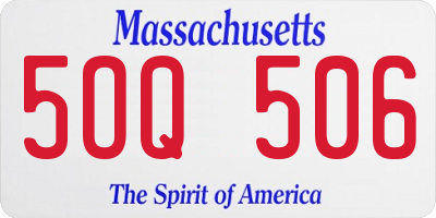 MA license plate 5OQ506