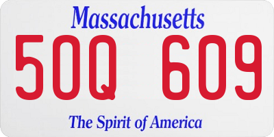 MA license plate 5OQ609